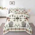 thumbnail image 2 of jejeloiu Retro Aztec Geometric Full Size Comforter Sets Kids,Tribal Bohemian Style Print Bedding Sets,Reversible,3-Piece, 2 of 8