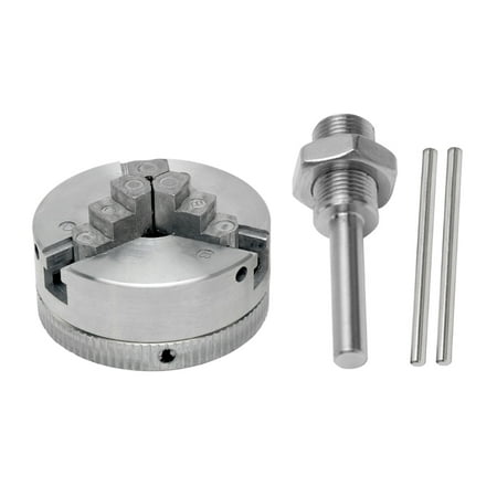 

3 Jaw Zinc Alloy Lathe Chuck Wood Turning Clamp Drilling Tool Threaded Back for Machine with Connecting Rod
