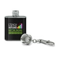 thumbnail image 2 of I Teach For the Outcome Not the Income Stainless Steel 1oz Mini Flask Key Chain, 2 of 3
