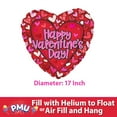 thumbnail image 6 of PMU Valentine's Day Heart Shaped Happy Valentine's Day Patterned Hearts 18 Inch Mylar-Foil Balloon Proposal, Special Events, Photo Props Party Decoration and Accessories (5/Pkg) Pkg/1, 6 of 9