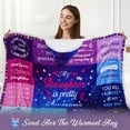 thumbnail image 5 of Gifts for Daughter Wearable Blanket Hoodie Purple Plaid Best Daughter Ever Gifts Presents for Daughter Blanket Birthday for Daughter from Mom, 5 of 6