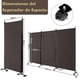 thumbnail image 3 of Costway Biombo Separador de 3 Paneles con Ruedas Pantallas de Privacidad de Habitaciones Alto 180cm Divisores para Hogar Oficina Domitorio, 3 of 10