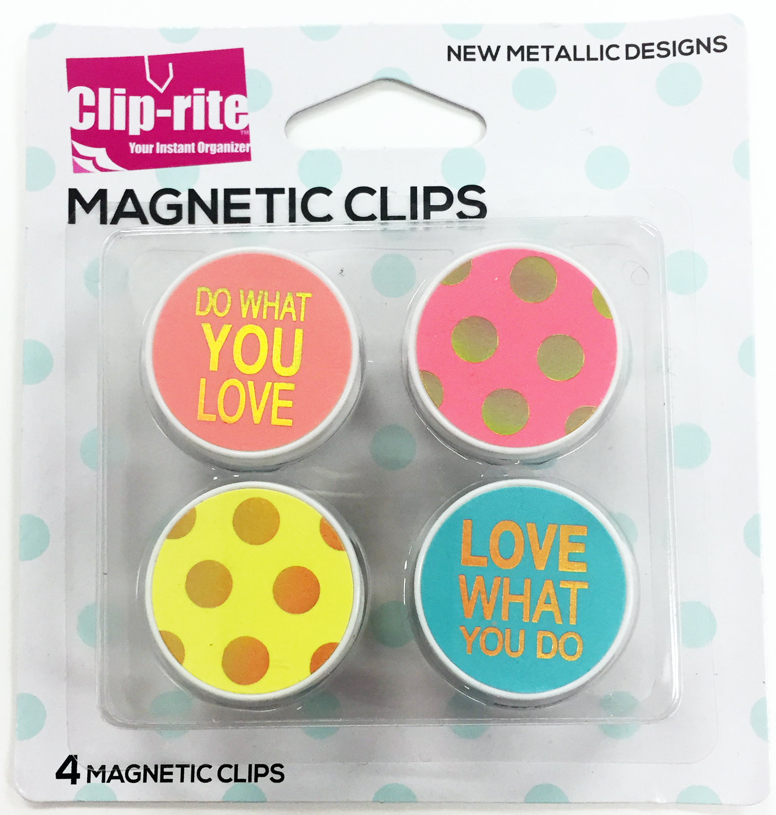 Clips Gold Turq 4 Pk