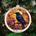 thumbnail image 3 of Autumn Raven Stained Glass Suncatcher Ornament – Holiday Ornament with Text for Loved Ones, Family & Friends, Christmas 2025 Decoration, 3 of 6