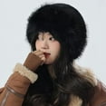 thumbnail image 3 of SikaFu Autumn And Winter Imitation Mink Velvet Mongolian Hats Women's High -Level Sense Of Expensive Women Style Mink Fisherman Hat Big Head Enclosure Warming Ear Basin, 3 of 9