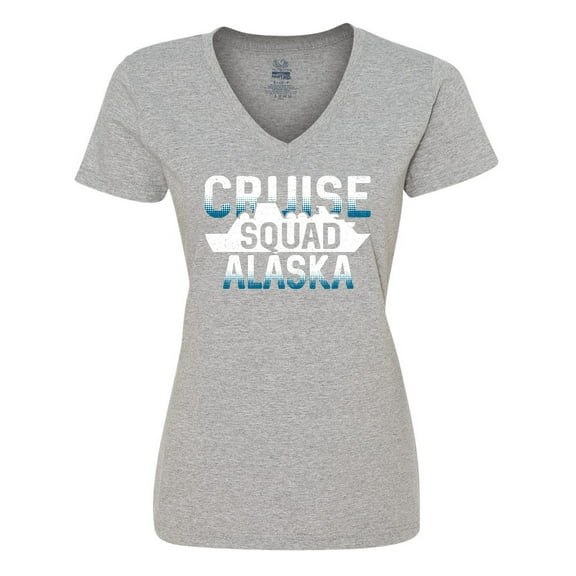 Inktastic Alaska Cruise Squad Vacation Trip Women's V-Neck T-Shirt