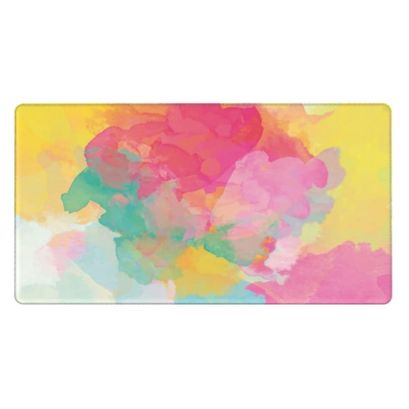 Extra Large Mouse Pad, Watercolor Gradient Painting Desk Mat - Square Mouse Pad Non-Slip Rubber Base Mouse Pad for Desktop, Laptop, 29.5 x 15.8 inch