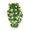 thumbnail image 3 of kkbbma under $5 Artificial Faux Hanging Plants Flowers for Outdoor Outside, Fake Silk White Morning Glory Long Vines UV Resistant Look Real for Home Porch Patio Balcony Planter Decoration, 3 of 9