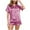 003 Pink, variant on SCSAlgin Women's Satin Pajama Set 2-Piece Sleepwear Loungewear Button Down Short Sleeve PJ Set