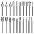 thumbnail image 1 of 20Pc HSS Router Carbide Engraving Bits for Router Bit Set 1/8 Inch(3mm) Shank for Rotary Tools,10 x Rotary Bits 10 x HSS Router Carbide Carving Bits,Silver, 1 of 8