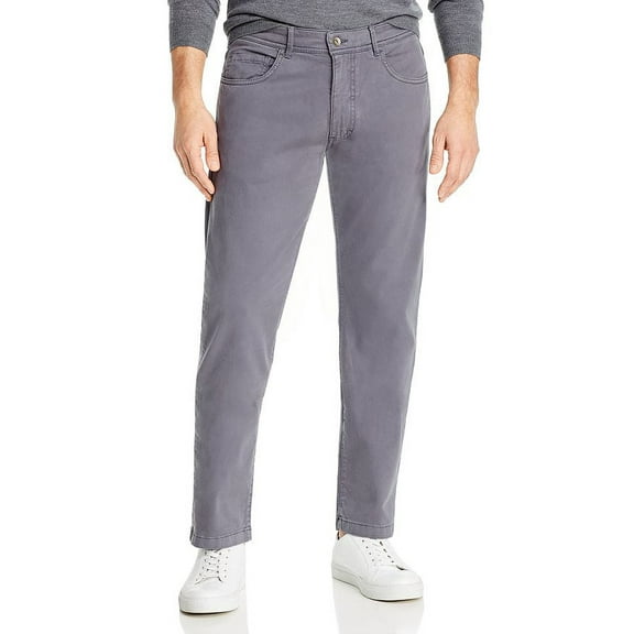 Bloomingdale's Gray Classic Fit Corduroy Pants, US 38x32