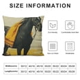 thumbnail image 5 of Shiartex Square Pillow Cover Decorative Throw Pillowcase, Farmhouse Horse  18x18in, 5 of 5