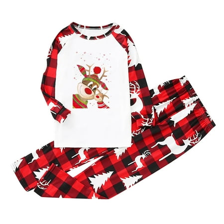 

ZXHACSJ Winter New Year Fashion Christmas Pajamas Set Mother Kids Clothes Christmas Pajamas For Family Clothing Set Matching Outfit Kids 8 Years