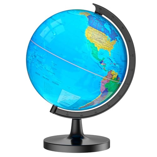 13" Globe for Children & Adults,Interactive World Globe for Kids with HD Waterproof & Writable Surface,Educational STEM Learning Toy,Classroom Teaching Gift