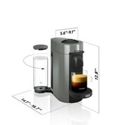 Nespresso New Vertuo Plus Coffee and Espresso Machine by DeLonghi, Gray, Single-Serve Brewers