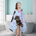 thumbnail image 6 of Rottweiler Dogs Hooded Bath Towel，60"x35" for Ages 3 To 12 Kids, Quick Dry Lightweight Soft Microfiber Hood Beach Towel Cover Up for Kids, 6 of 7