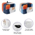 thumbnail image 5 of Toaster Cover 2 Slice, Blue Burnt Orange Dustproof Bakeware Oven Protector with Top Hook, Geometric Modern Oil Painting Waterproof Small Kitchen Appliance Toasters Dust Cover, 12"x7.5"x8", 5 of 9