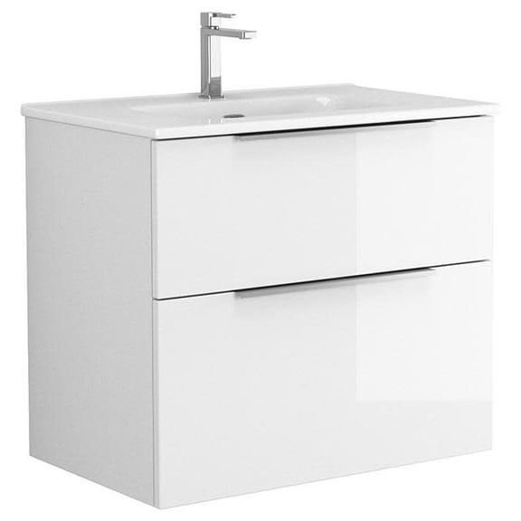Ws Bath Collections Dalia C70 Dalia 30" Wall Mounted Single Basin Vanity Set - White
