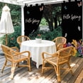 thumbnail image 4 of Outdoor Curtains for Patio Waterproof, Spring Flowers Outdoor Privacy Panels Grommet, Watercolor Country Colorful Floral Black Blackout Outside Curtains for Porch/Cabana 54"x108", 1 Panel, 4 of 8