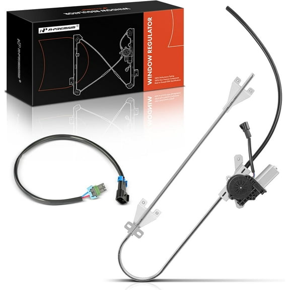 A-Premium Window Regulator with Motor Compatible with Kenworth T700 11-15 T2000 03-11 Peterbilt 386 387 2006-2009 Front Driver Side