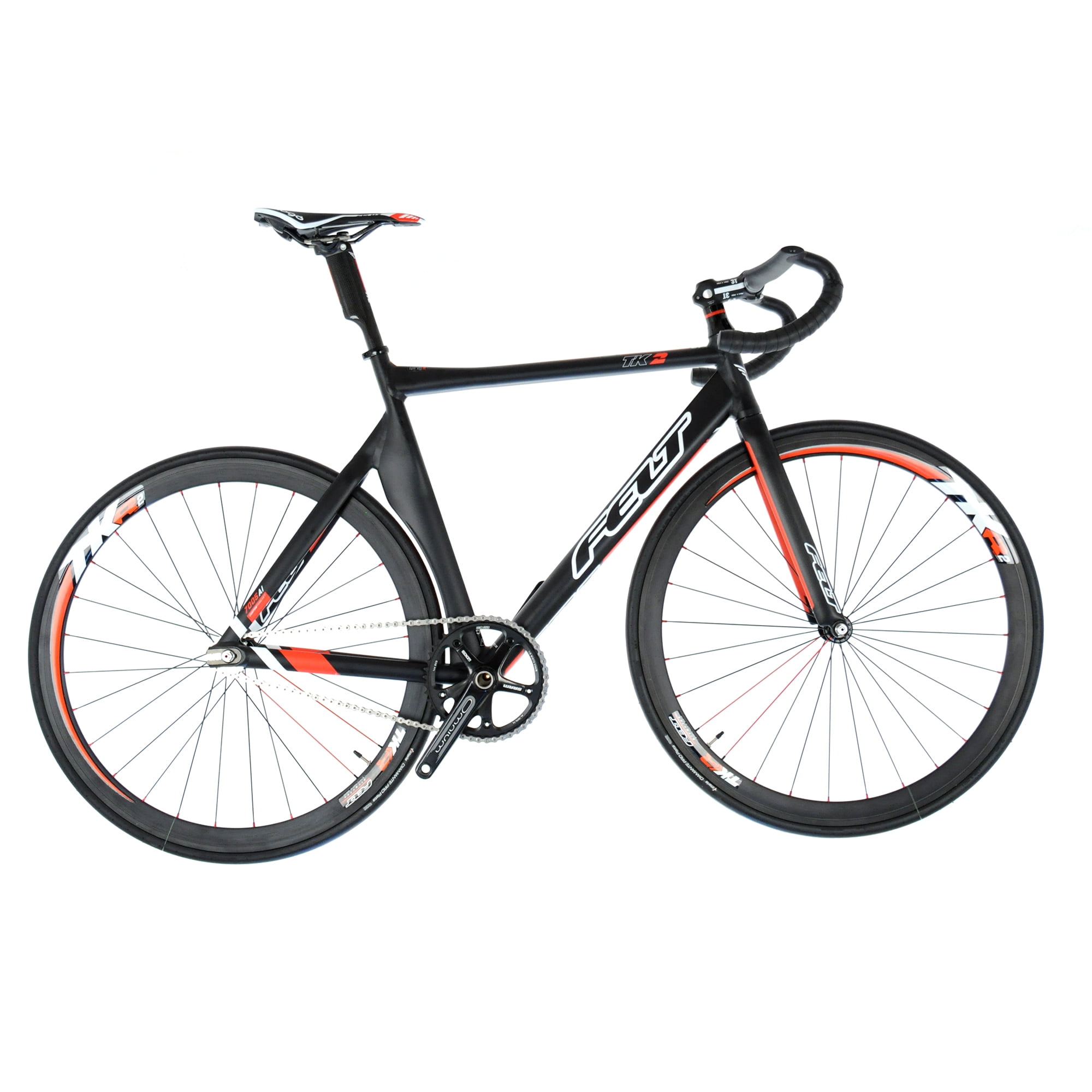 Felt TK2 Track Bike 56cm Matte Black Gloss Red White