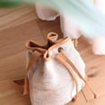 thumbnail image 2 of WOVEN Drawstring Bucket Bag - Beige, 2 of 3