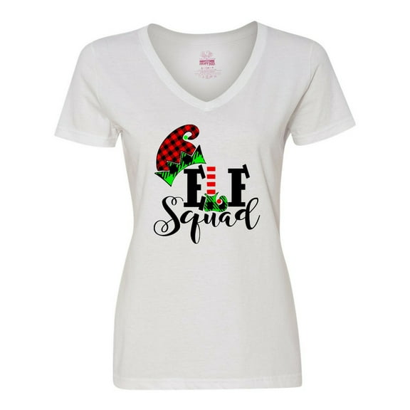 Inktastic Cute Elf Squad Women's V-Neck T-Shirt