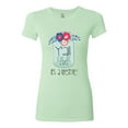 thumbnail image 2 of Y'all Is Not Word It's A Word Southern Artsy Jar with Flowers Pop Culture Womens Slim Fit Junior Tee, Mint, Large, 2 of 3