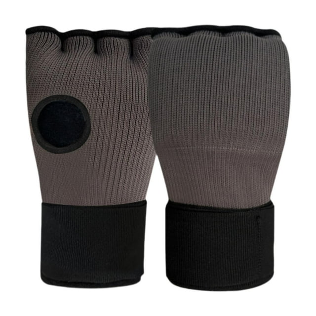 Almencla Boxing Hand Wraps Inner Gloves Half Finger Gloves for Sparring MMA Muay Thai Dark Gray