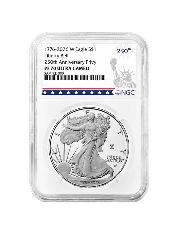 Collectible 2026-W Proof $1 American Silver Eagle NGC PF70UC 250th Liberty Label