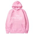 thumbnail image 1 of Yes I'M Still Freezing Lettering Fashionable Loose Long-Sleeved Hooded Sweatshirt, 1 of 2