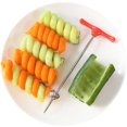 thumbnail image 3 of Cortador de verduras en espiral, cortador de verduras con 3 cuchillas, cortador en espiral de verduras, cortador en espiral manual para el hogar Rojo Verde, 3 of 5