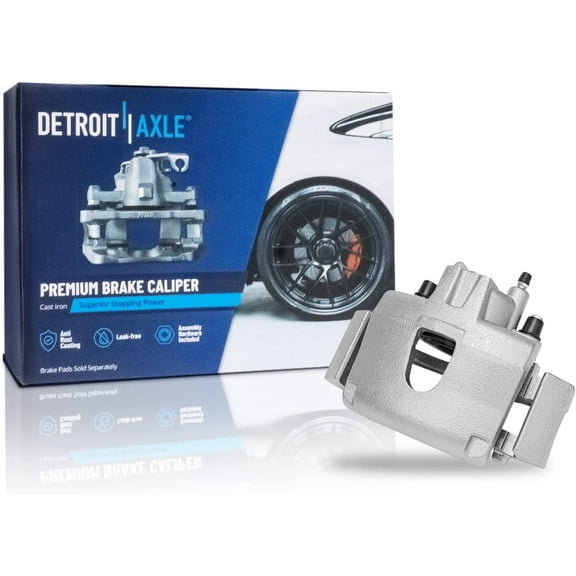 Detroit Axle - Front Left Brake Caliper for 2001-2007 Dodge Grand Caravan Chrysler Town & Country 2001-2003 2006-2007 Voyager, Driver Side Disc Brake Caliper w/ Bracket Replacement