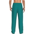 thumbnail image 3 of Balery Men'S Teal Pants,Sleepwear Pants,Pajama Pants,Pj Bottoms Drawstring And Pockets-Small, 3 of 9