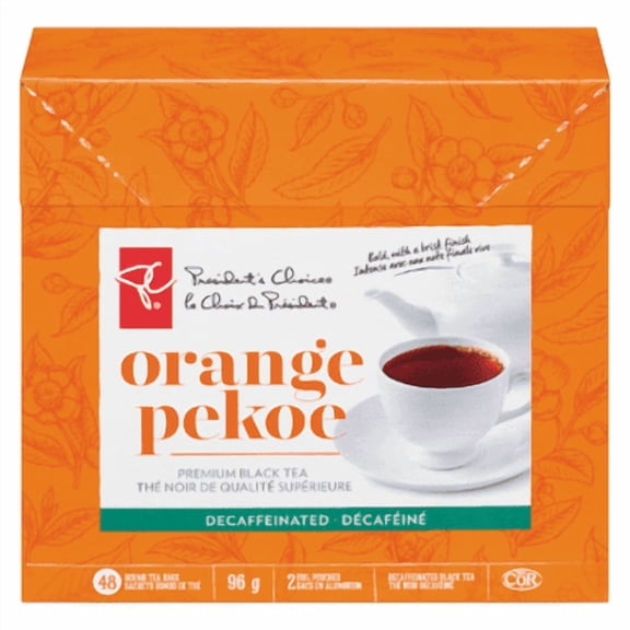 President's Choice, Orange Pekoe Decaffeinated Black Tea, 96g/3.4oz., 48ct