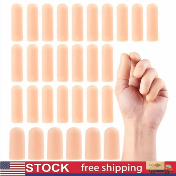 30Pcs Gel Finger Cots,Silicone Finger Protectors Thumb Protector Cover