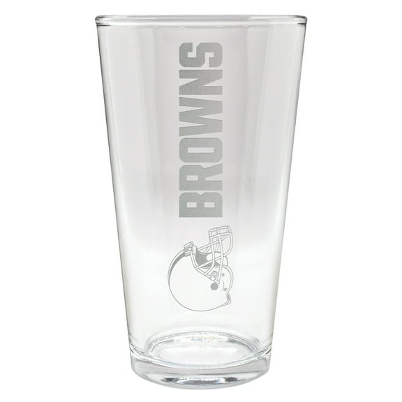 Cleveland Browns Etched 16oz. Vertical Rally Cry Pint Glass