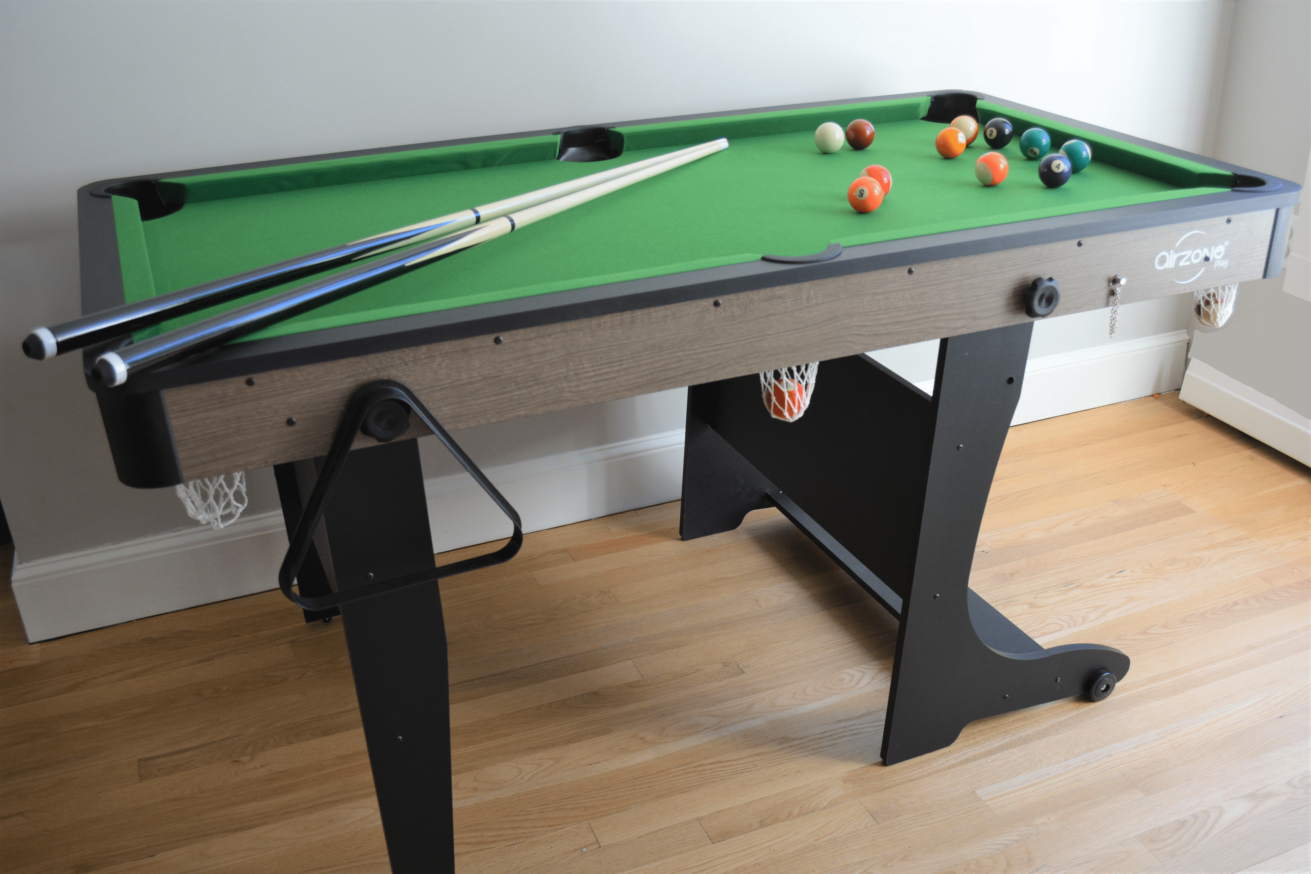Airzone 5 Folding Billiard Table Green Felt Cues And Accessories Included