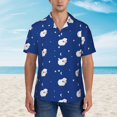 thumbnail image 5 of Uemuo Moon Lamb Printed Regular Fit Short Sleeve Casual Hawaiian Shirt for Men,Aloha shirt,Tropical shirt,Floral print shirt,Vacation Beach shirt-3X-Large, 5 of 9