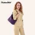 thumbnail image 3 of Montana West Hobo Bags for Women Top Handle Satchel Shoulder Purse Bucket Handbag, A-Purple, 3 of 7