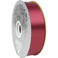thumbnail image 2 of McGinley Mills 1.3" W Acetate Satin Ribbon, Burgundy Red, 100 Yard Spool, 2 of 3