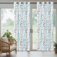 thumbnail image 5 of Outdoor Curtains for Patio Waterproof, Aqua Grey Botanical Outdoor Privacy Panels Grommet, Spring Floral Summer Farmhouse Blackout Outside Curtains for Porch/Cabana/Pergola/Gazebo 54"x95", 1 Panel, 5 of 8
