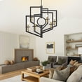 thumbnail image 3 of LovingAHome 6-Light Matte Black Rotatable Chandelier Candle Style Pendant Lighting Fixture, 3 of 6