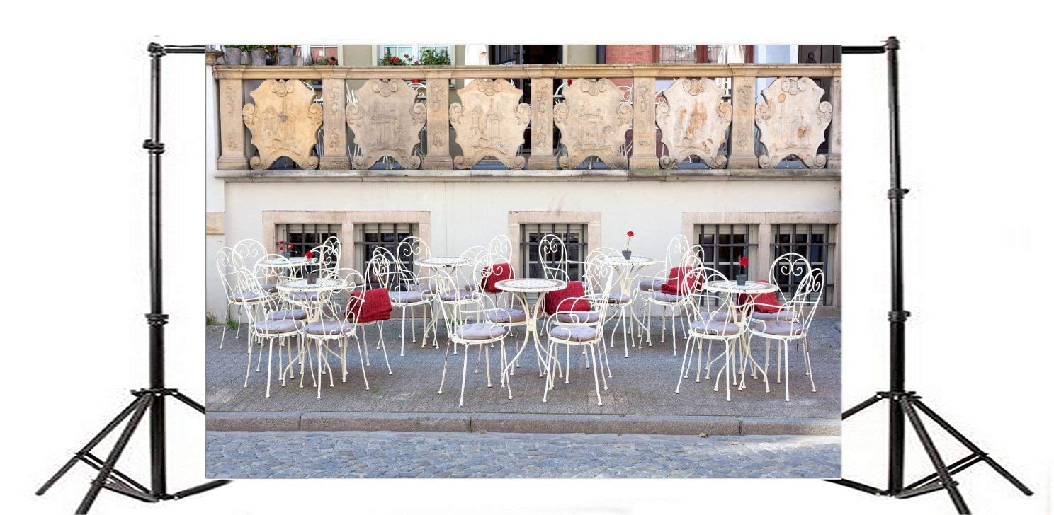 Abphoto 7x5ft Outdoor Coffee Shop Backdrop New York City