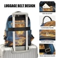 thumbnail image 4 of Casual Light Moon over Ocean Backpack for School,College and Travel, Water Resistant Bookbag,, 4 of 7