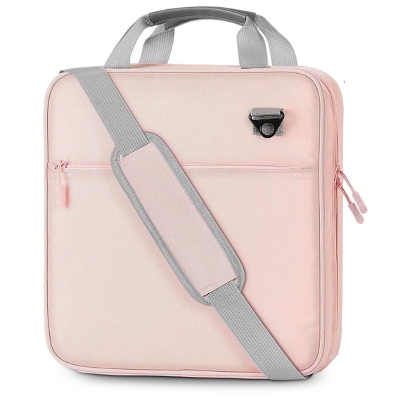 MoKo Zipper Binder, 2 inch 3 Ring 500 Sheet Capacity Multi-Pocket Binder, School Supplies, Pink