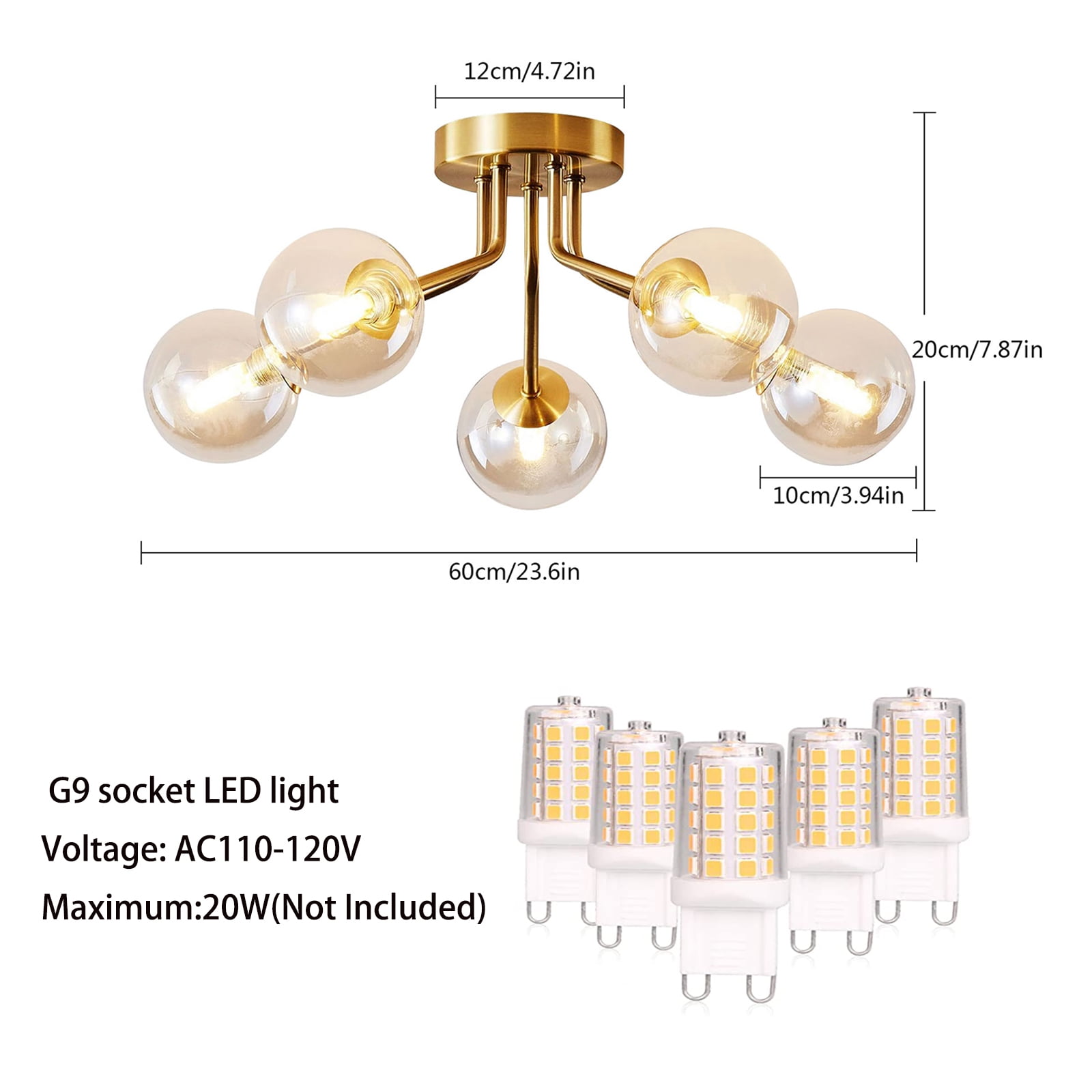 Gold Ceiling Light, Ceiling Light Fixture, Ceiling Lamp For Lighting Children'S Rooms, Living Rooms, Dining Rooms, Studies