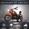thumbnail image 6 of KORIMEFA 3 Wheel Kids Ride On Motorcycle 6V Battery Powered Electric Toy Orange, 6 of 10