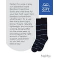 thumbnail image 7 of MeMoi Men's Spacedye Stripe Bamboo Dress Crew Socks - Mens - Male, 10-13, Navy, 7 of 7