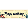 thumbnail image 4 of LUUFILx Happy Birthday Banner with Pink Floral and Origami Elements Party Backdrop Background Decors for Birthday Party Photography Props, 4 of 8